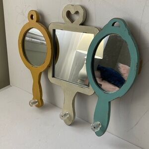 Charming Multicolor Handheld Mirror Wall Decor